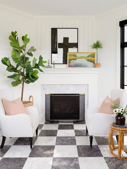 Bria Hammel Modern Black & White Living Room Design - Bold Black & White Artwork