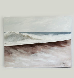 Crushing Tides - Original 40" x 30" acrylic on canvas (free shipping included)