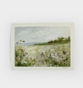 Field of Wonder - Original 8" x 6" on handmade deckled edge paper (free shipping included)