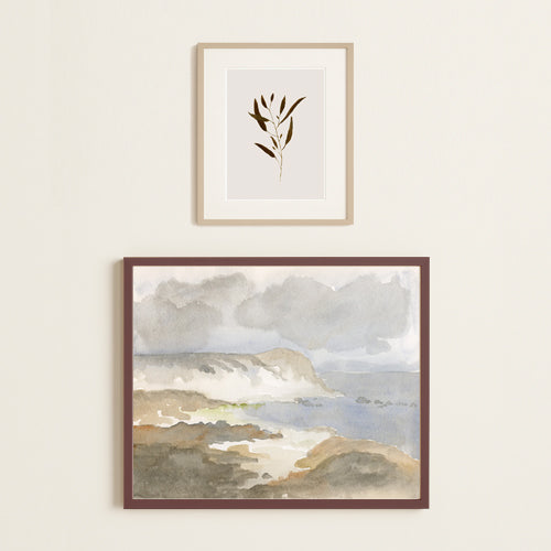 Stacked Art for Bathroom Wall or Small Wall - California Inspired Prints + Botanicals