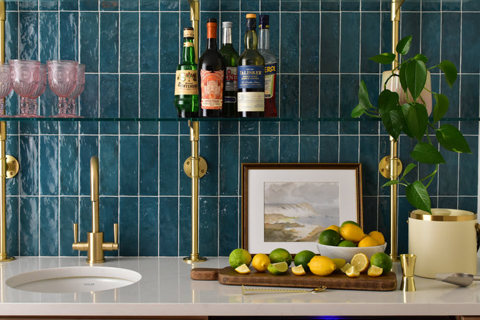 Wet Bar Styling Inspiration - Cliffside Adventures print