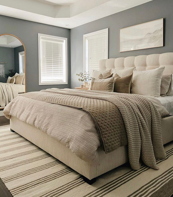 Neutral Bedroom Design Ideas | Art Above the Bed