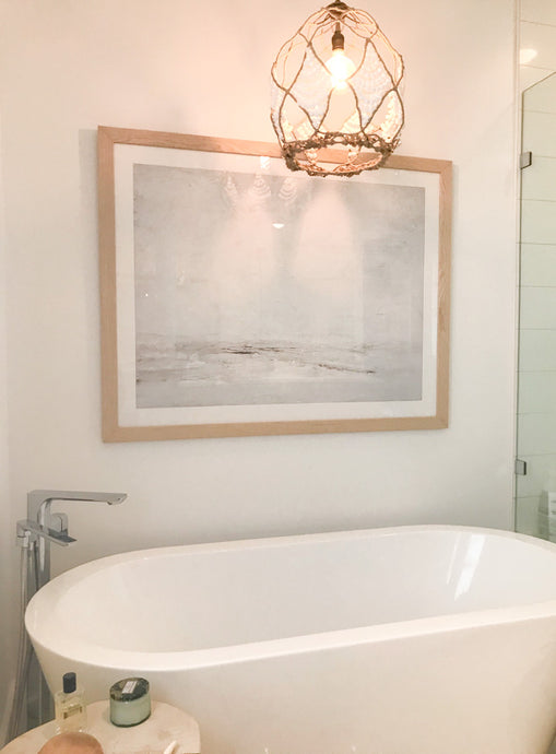 Neutral Art for Bathroom, Art Above Tub