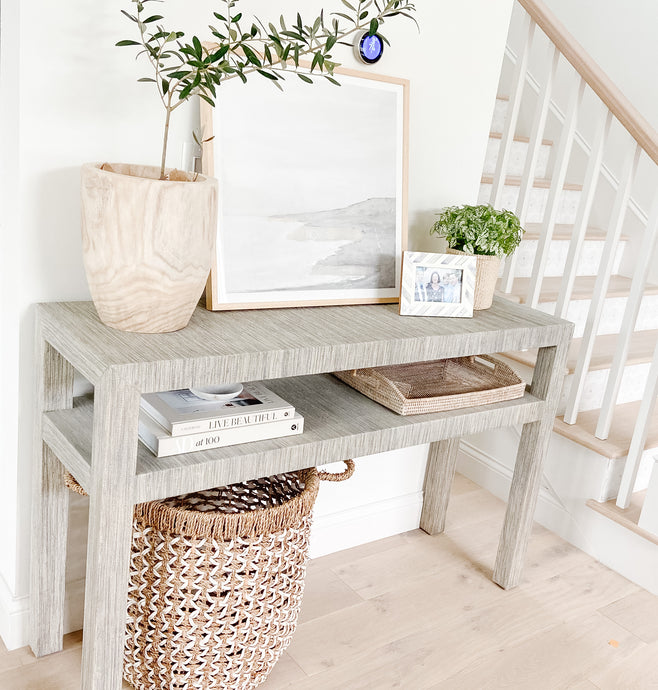 Entryway Inspiration, Console Table Styling with Art