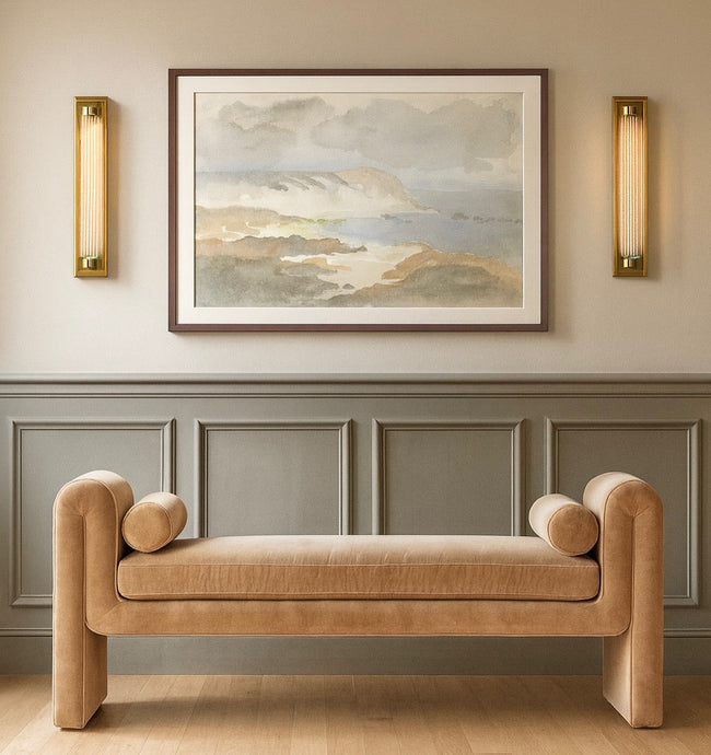 Entryway Bench with Coastal Art