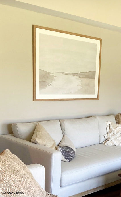 Living Room Art, Neutral Living Room Art - By the River