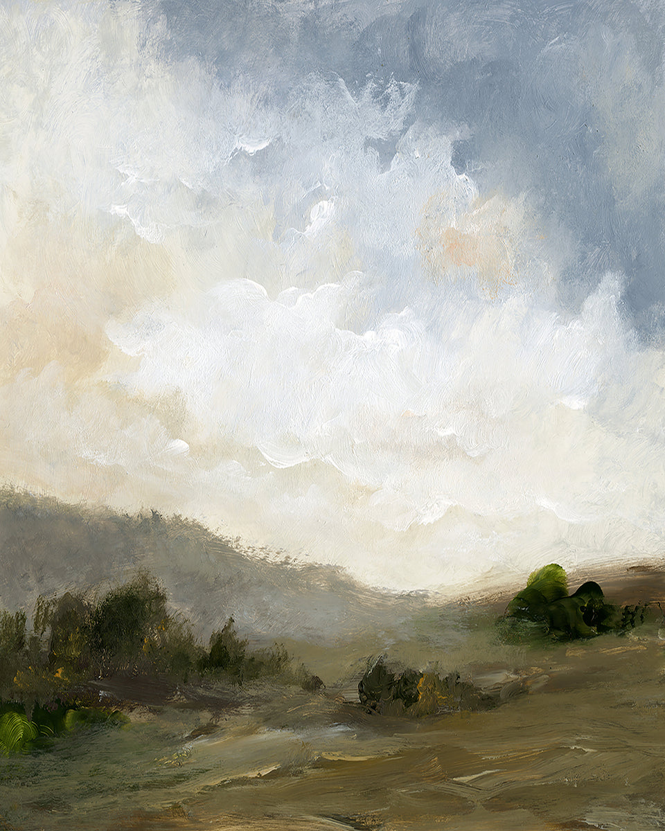 Vibrant Landscape Painting, Landscape for Shelf Styling, Landscape Art ...