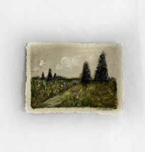 Chosen Path - Original 7" x 5" on handmade deckled edge paper (free shipping included)