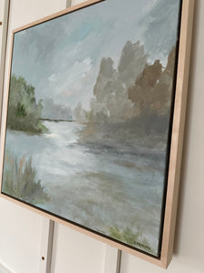Spring Lake - Original 24" x 24" acrylic on canvas (free shipping included)