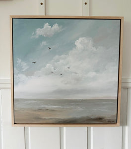 Cotton Candy Skies - Original 24" x 24" acrylic on canvas (free shipping included)