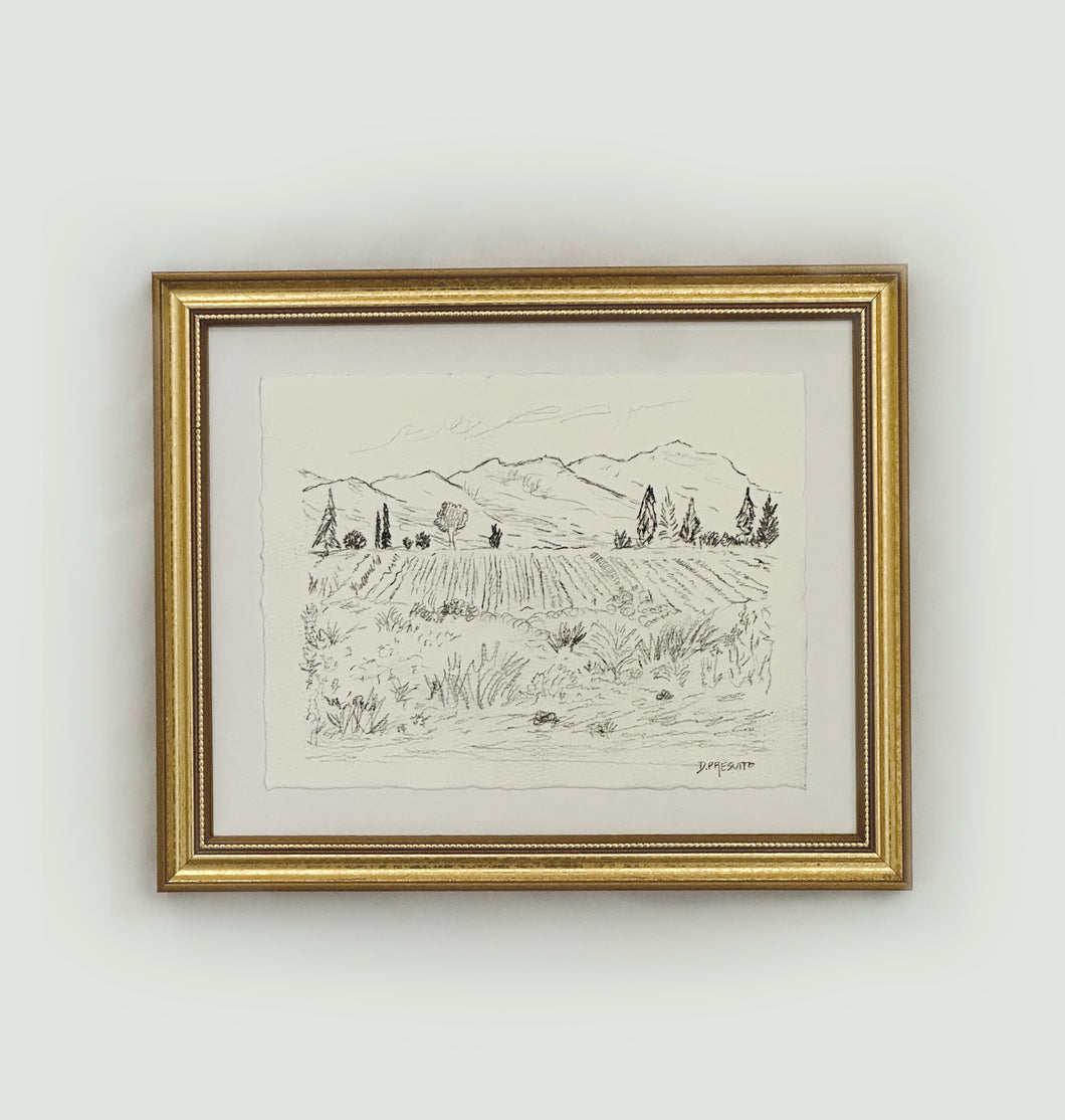 Italian Hills Sketch II - Original 8