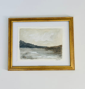 Land Meets Sea - Original 8" x 6" on handmade deckled edge paper (free shipping included)