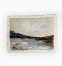 Load image into Gallery viewer, Land Meets Sea - Original 8&quot; x 6&quot; on handmade deckled edge paper (free shipping included)