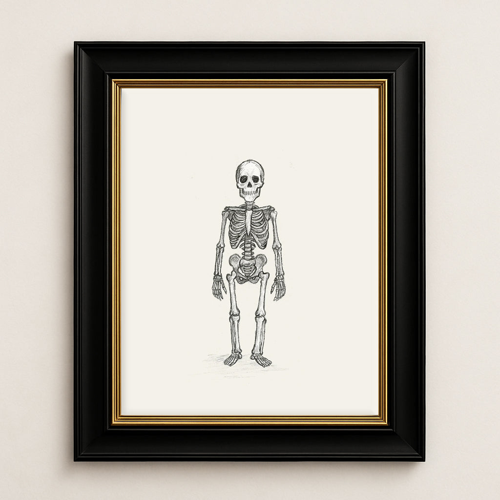 Halloween Skeleton Sketch - Digital Download