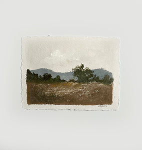 The Ranch - Original 7" x 5" on handmade deckled edge paper (free shipping included)