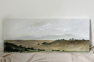 Mountain Views - Original 40" x 16" acrylic on canvas (free shipping included)