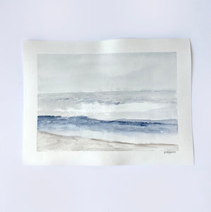 Seascape No. 13 - Original 12" x 9" watercolor (free shipping included)