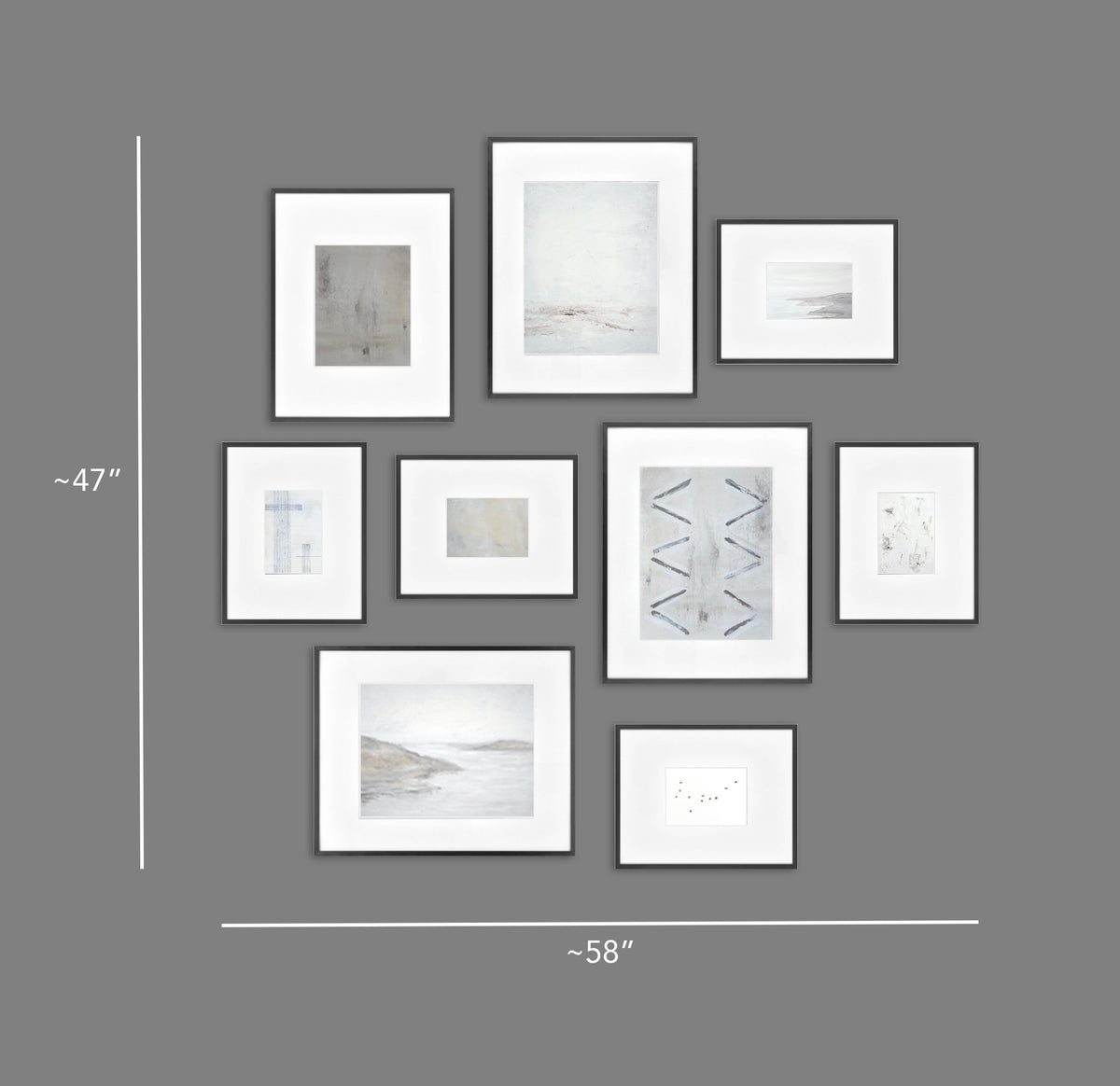 Set 15 - Neutral Gallery Wall, Black Target Frame, Gallery Wall Ideas ...