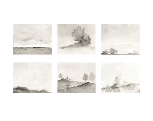 Set 19 - Set of 6 Art Prints Black and White