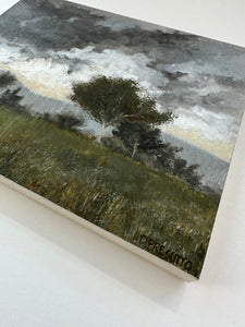 Wyoming Skyline - Original 10" x 8" acrylic on birch panel (free shipping included)