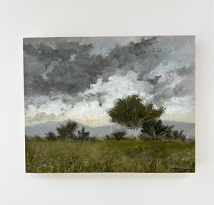 Wyoming Skyline - Original 10" x 8" acrylic on birch panel (free shipping included)